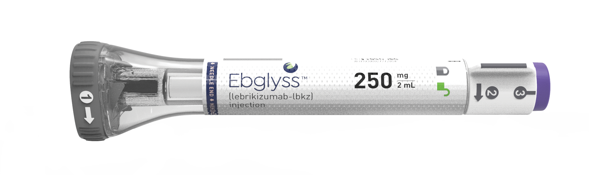 Image of the EBGLYSS (TM) (lebrikizumab-lbkz) 250 mg/2mL Prefilled Pen