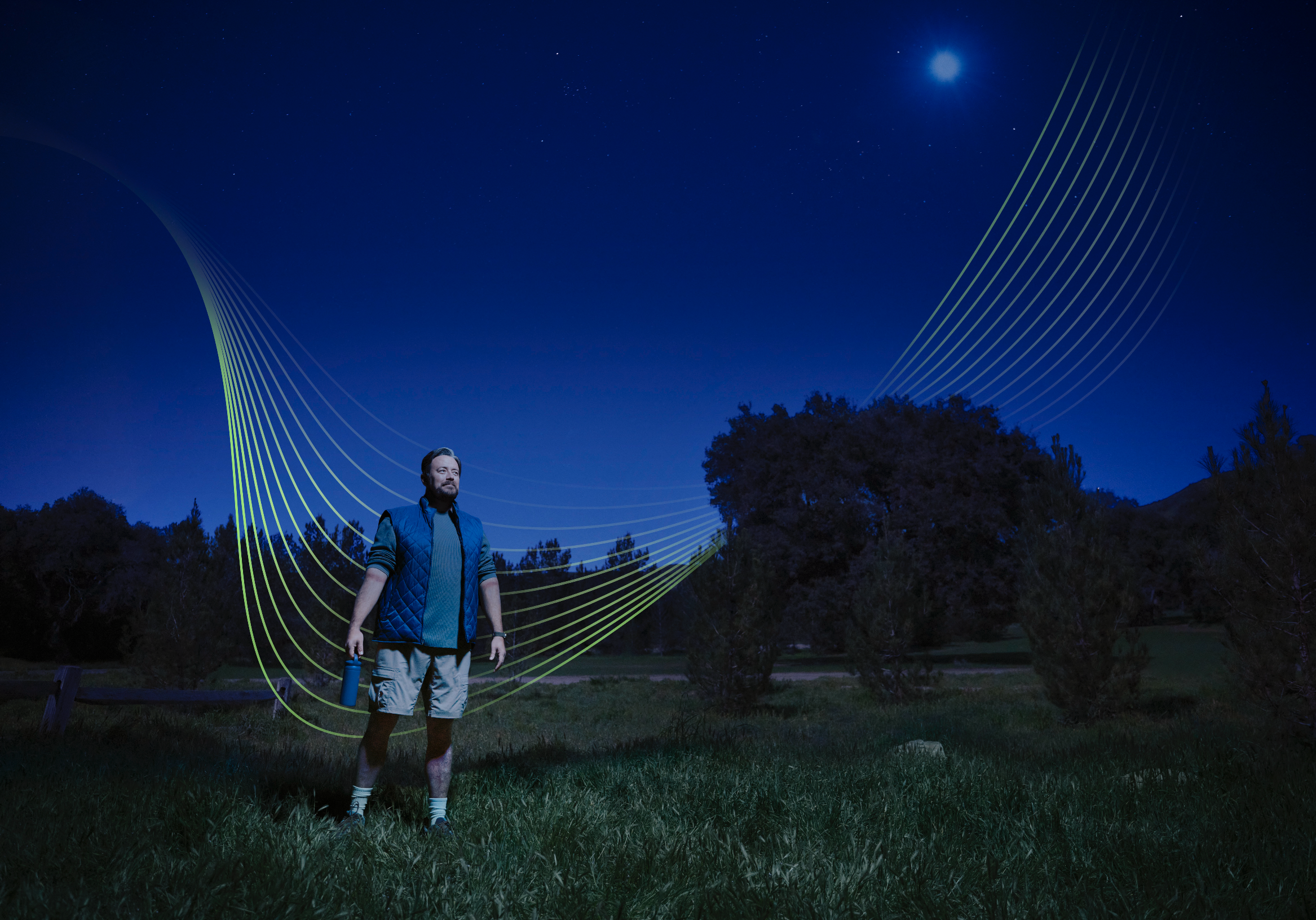 Man standing in field